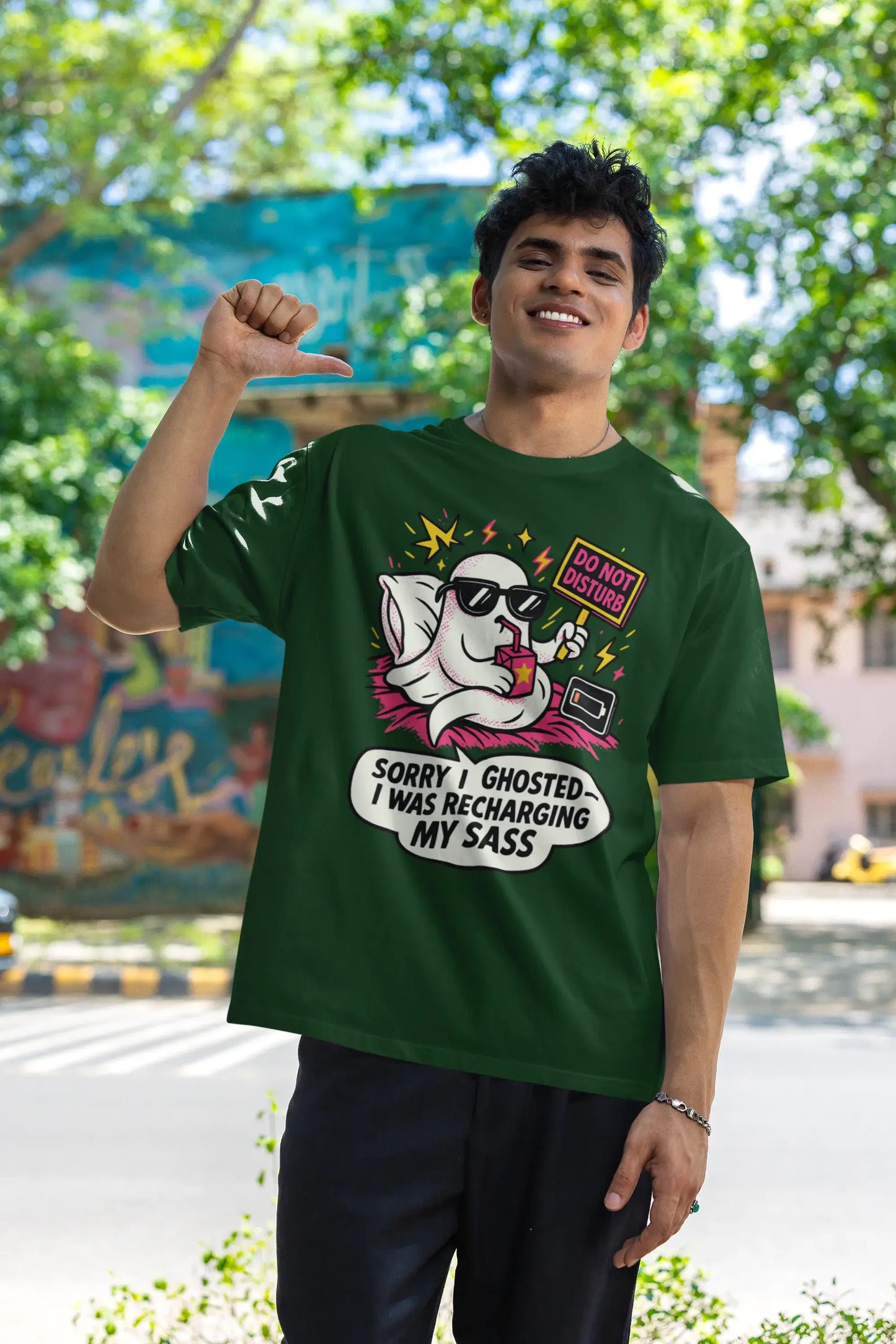 "Sorry I Ghosted" Unisex T-Shirt – Sassy Comic Mood | Gen Z Energy | 100% Cotton