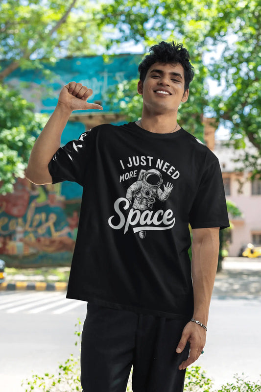 "I Just Need More Space" Unisex T-Shirt – Astronaut Meme Tee | Gen Z Streetwear | 100% Cotton | Regular Fit