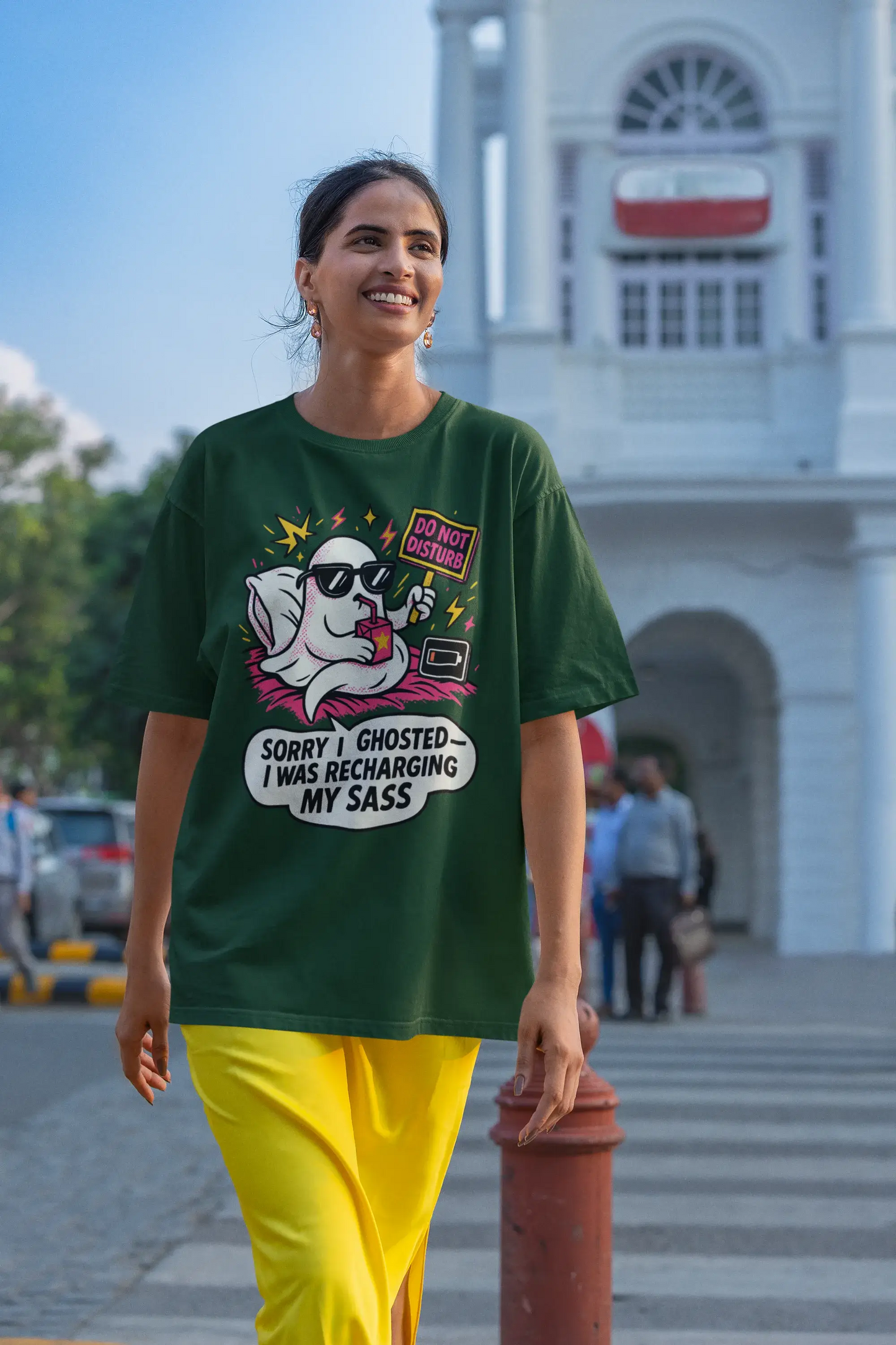 "Sorry I Ghosted" Unisex T-Shirt – Sassy Comic Mood | Gen Z Energy | 100% Cotton