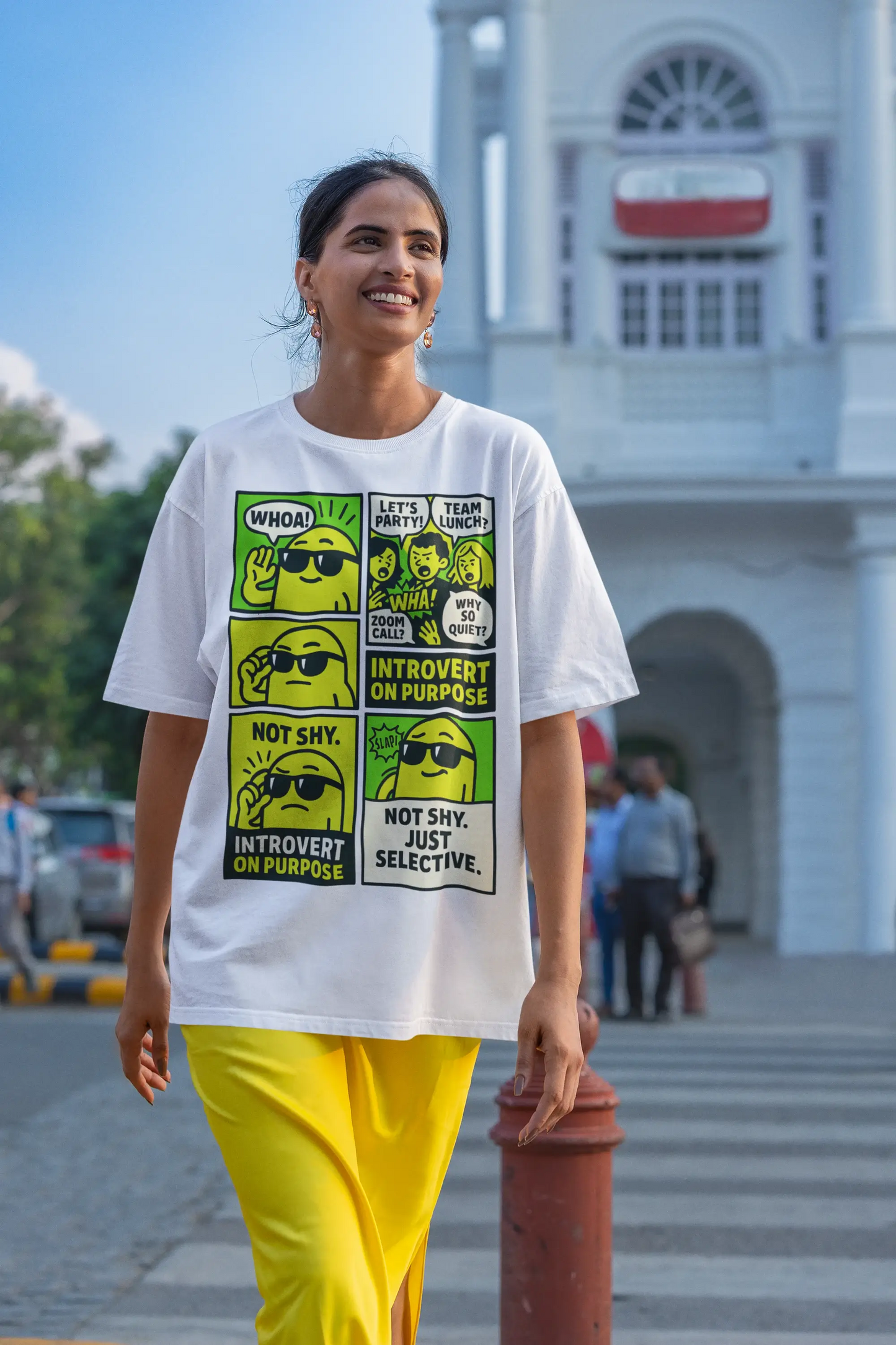 "Introvert On Purpose" Unisex T-Shirt – Gen Z Streetwear Vibe | 100% Cotton, Chill-Ready Fit, Conversation-Proof DesignUnisex Classic Crew T-Shirt