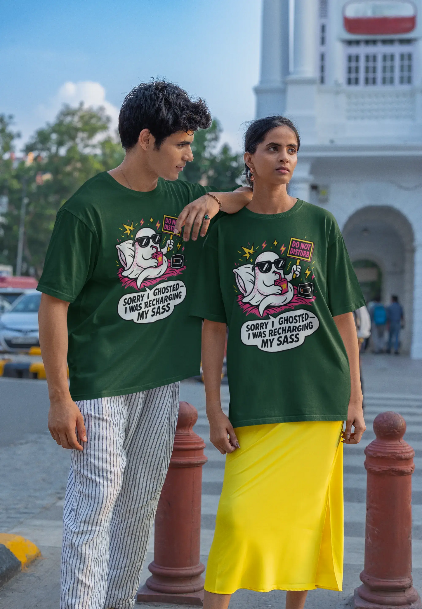 "Sorry I Ghosted" Unisex T-Shirt – Sassy Comic Mood | Gen Z Energy | 100% Cotton