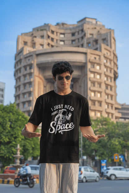 "I Just Need More Space" Unisex T-Shirt – Astronaut Meme Tee | Gen Z Streetwear | 100% Cotton | Regular Fit