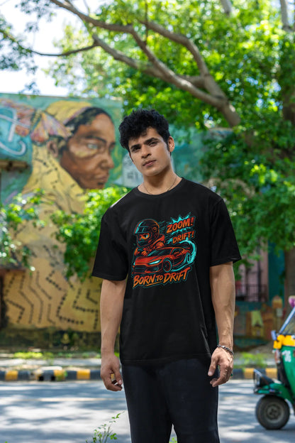 “Born to Drift” Unisex T-Shirt – Anime Racer Glow | Drift Culture Streetwear