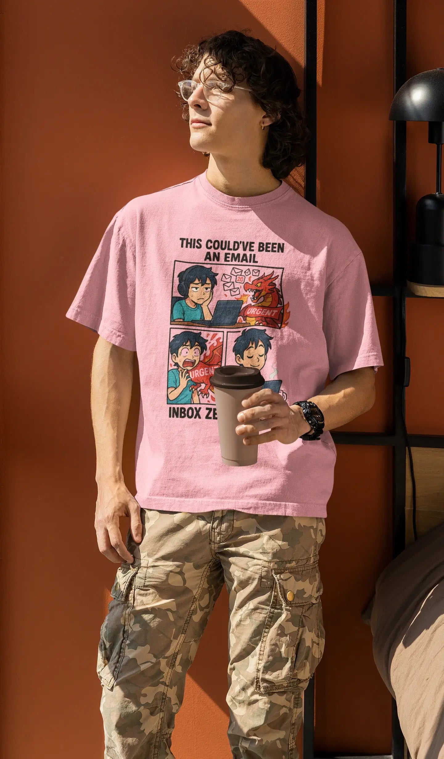 "Inbox Zero Vibes" Unisex T-Shirt – Anime Work-Life Roast | Oversized Fit | Gen Z Memewear | 100% Cotton
