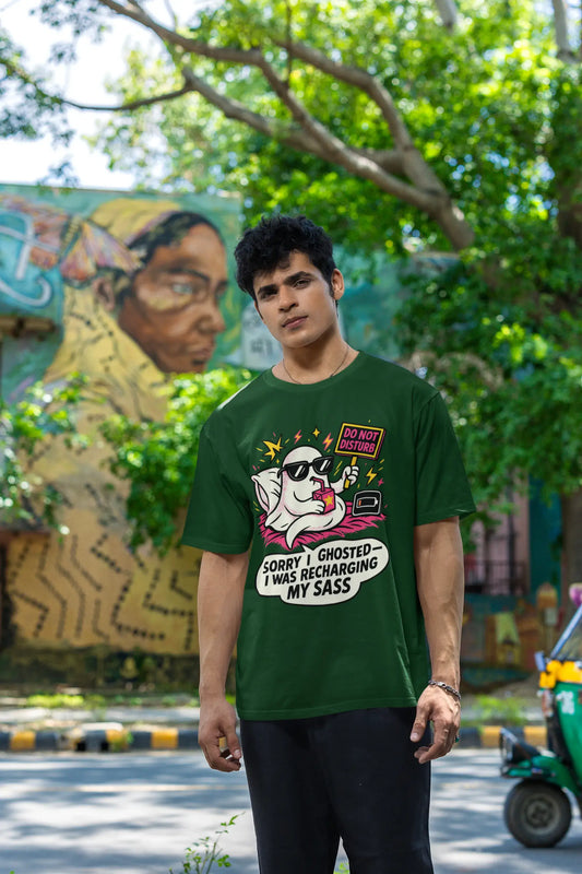 "Sorry I Ghosted" Unisex T-Shirt – Sassy Comic Mood | Gen Z Energy | 100% Cotton