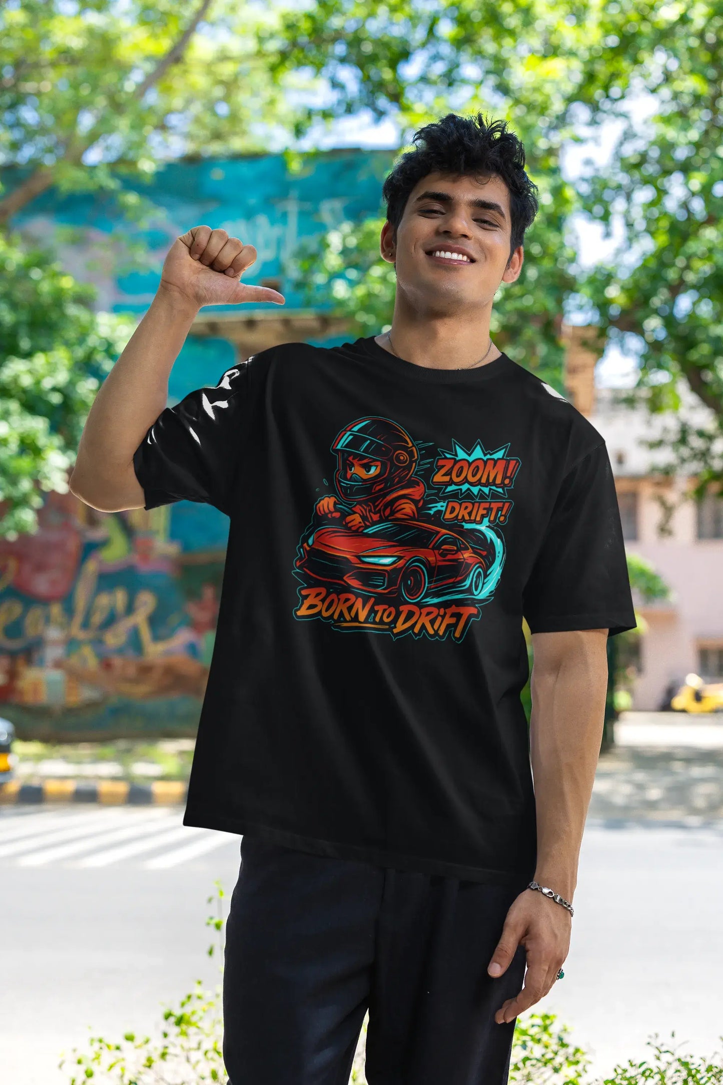 “Born to Drift” Unisex T-Shirt – Anime Racer Glow | Drift Culture Streetwear
