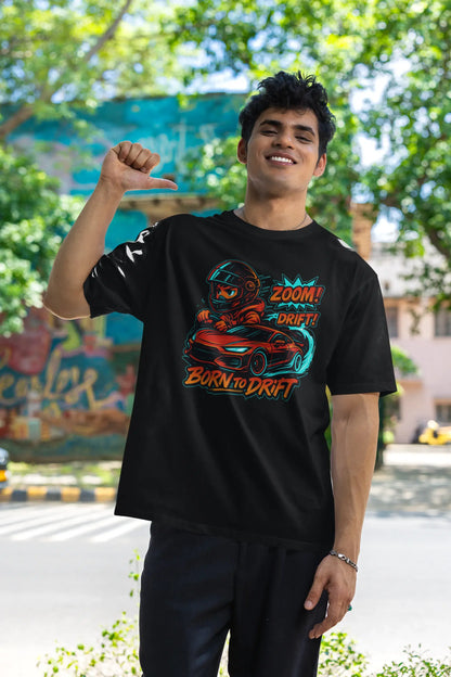 “Born to Drift” Unisex T-Shirt – Anime Racer Glow | Drift Culture Streetwear