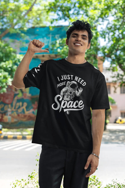 "I Just Need More Space" Unisex T-Shirt – Astronaut Meme Tee | Gen Z Streetwear | 100% Cotton | Regular Fit