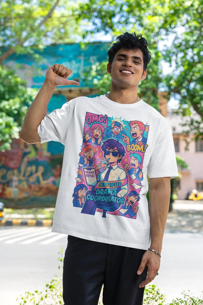 “Certified Drama Coordinator” Unisex T-Shirt – Funny Anime Meme Tee | 100% Cotton, Office Chaos Vibes, Gen Z Favorite