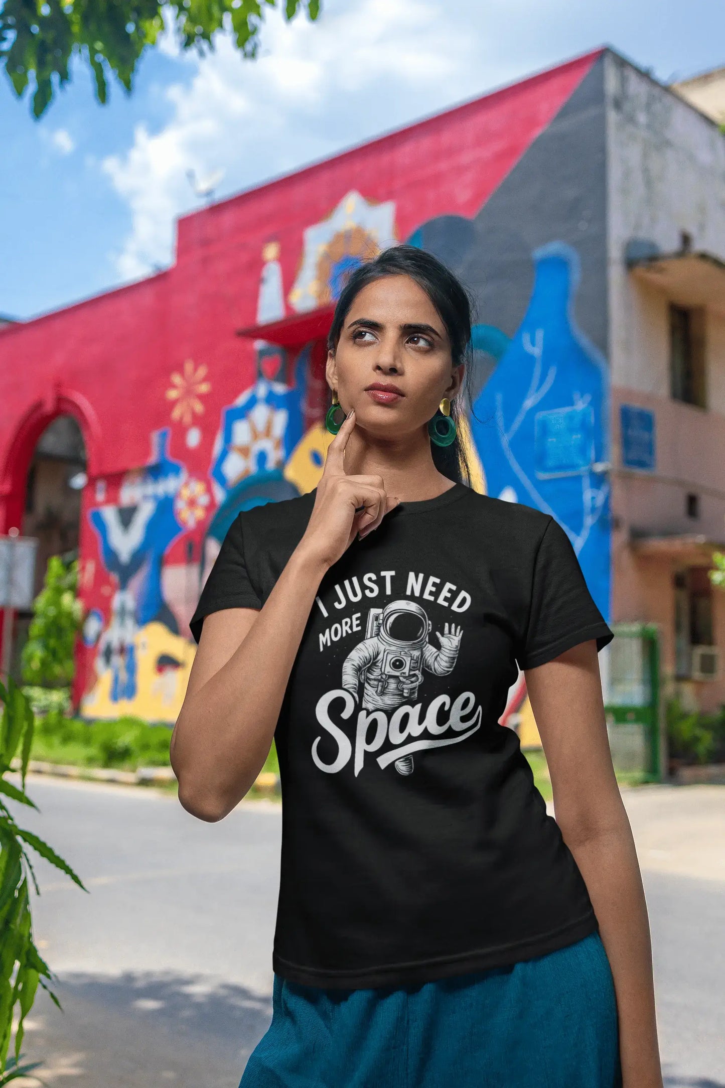 "I Just Need More Space" Unisex T-Shirt – Astronaut Meme Tee | Gen Z Streetwear | 100% Cotton | Regular Fit