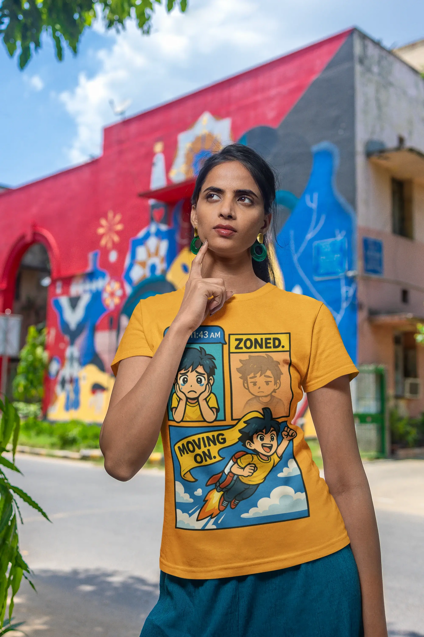 "Seen Zoned Moving On" Unisex T-Shirt – Gen Z Comic Vibe | 100% Cotton, Soft Fit, Streetwear Boldness