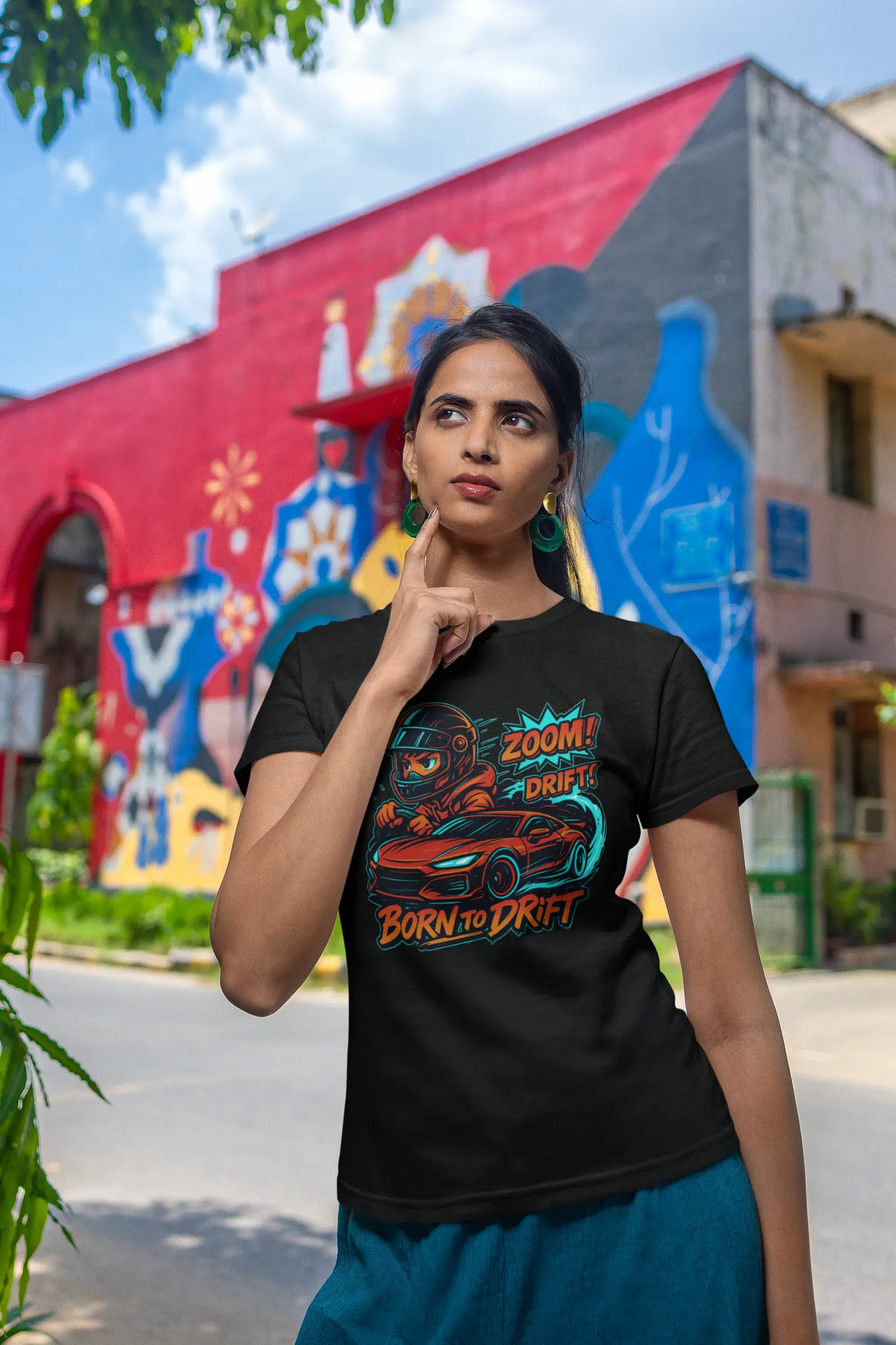 “Born to Drift” Unisex T-Shirt – Anime Racer Glow | Drift Culture Streetwear