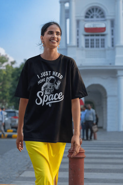 "I Just Need More Space" Unisex T-Shirt – Astronaut Meme Tee | Gen Z Streetwear | 100% Cotton | Regular Fit