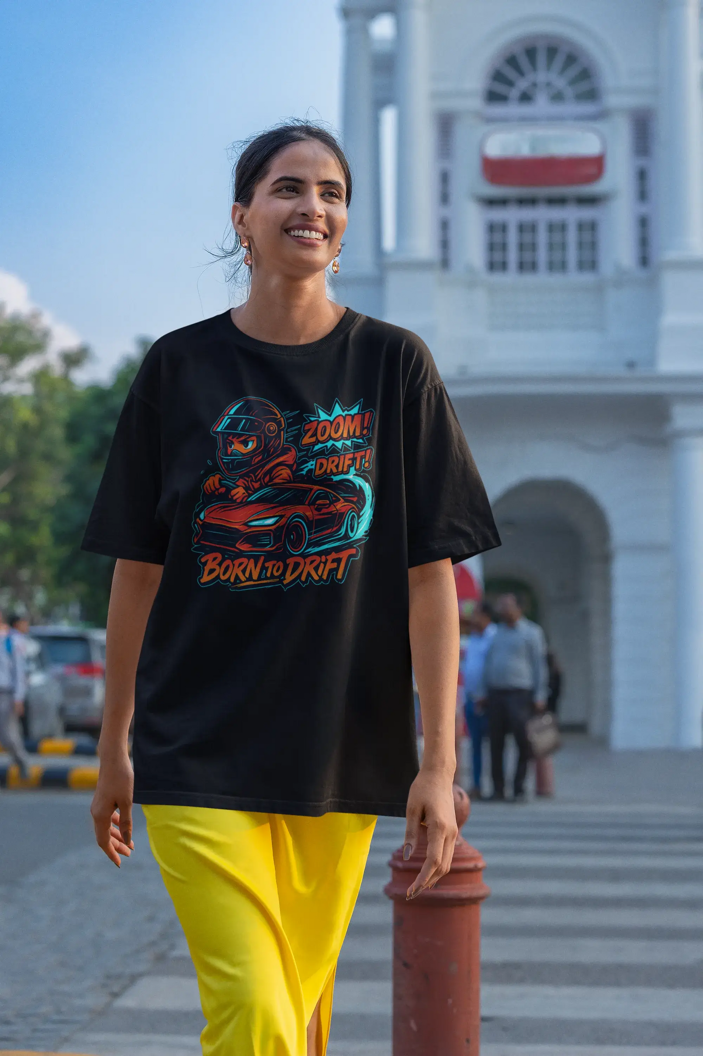 “Born to Drift” Unisex T-Shirt – Anime Racer Glow | Drift Culture Streetwear