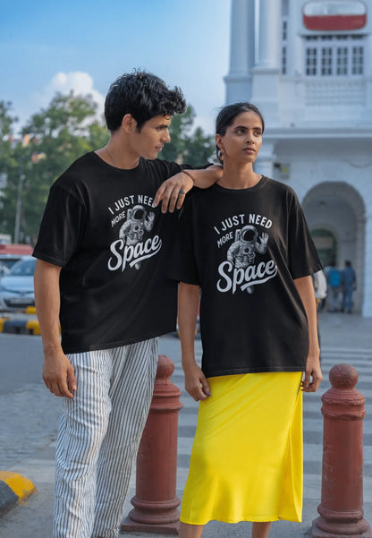 "I Just Need More Space" Unisex T-Shirt – Astronaut Meme Tee | Gen Z Streetwear | 100% Cotton | Regular Fit