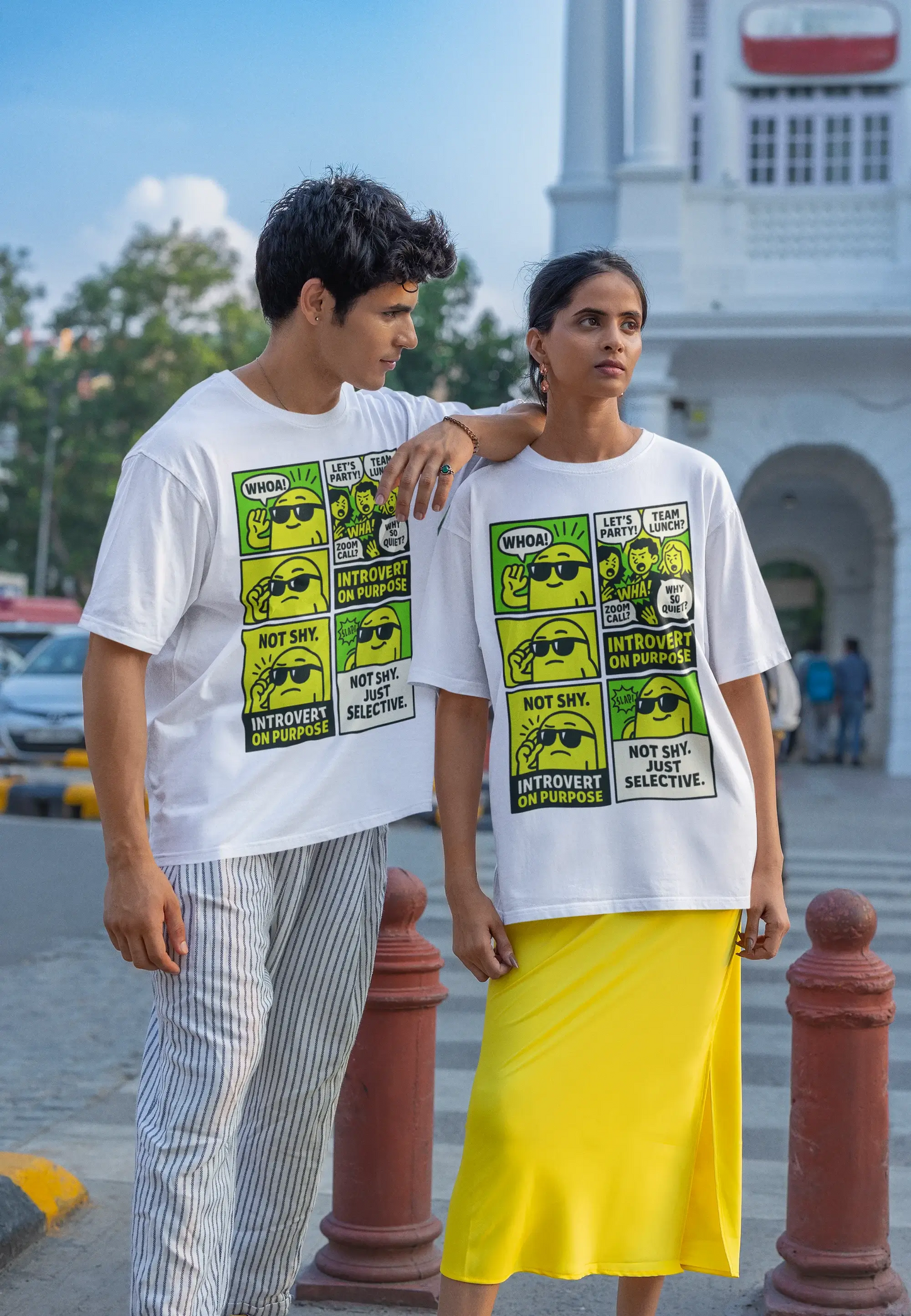 "Introvert On Purpose" Unisex T-Shirt – Gen Z Streetwear Vibe | 100% Cotton, Chill-Ready Fit, Conversation-Proof DesignUnisex Classic Crew T-Shirt