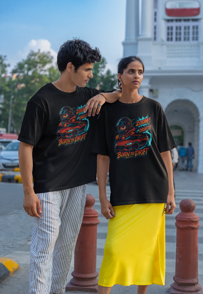 “Born to Drift” Unisex T-Shirt – Anime Racer Glow | Drift Culture Streetwear